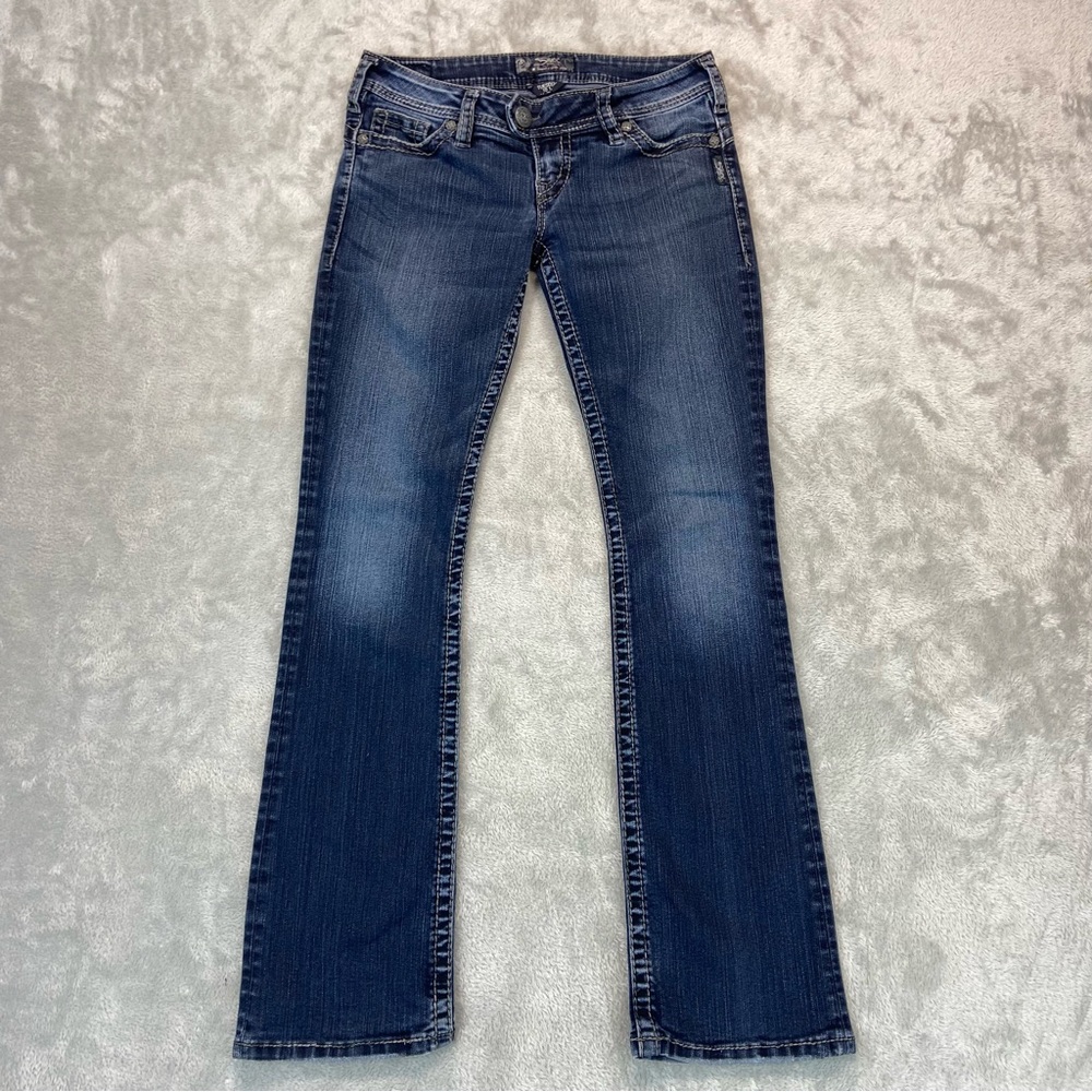 Silver Jeans Tuesday 16 1/2 Bootcut Leg Denim Blue Low Rise Womens Size W27/L33